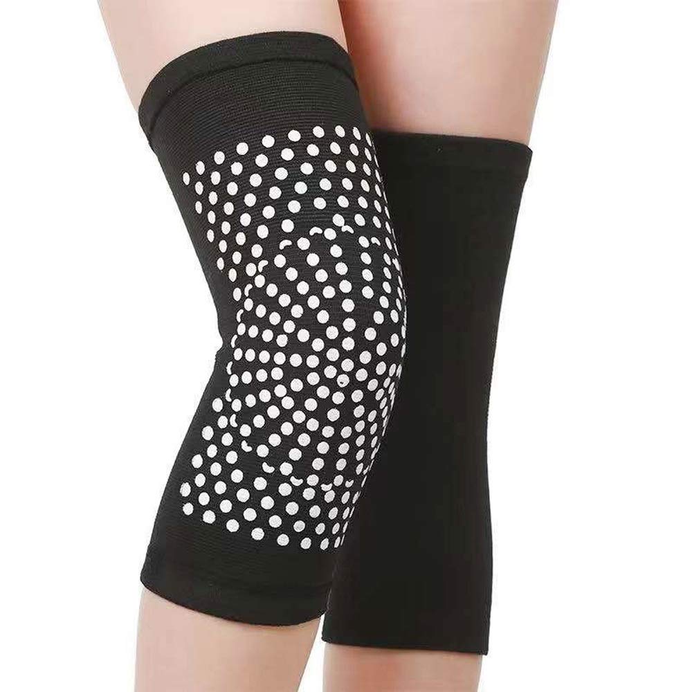 2 pièces genouillères de soutien auto-chauffantes genouillère chaude pour le soulagement de la douleur articulaire de l'arthrite et la ceinture de récupération des blessures genou masseur out