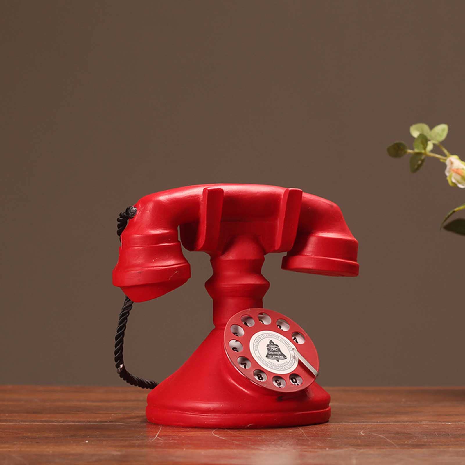 Telefoni retrò Creativi, Accessori per Telefoni Antichi, Telefono Decorativo Vintage Creativo, Decorazione per Vetrine di Bar E caffè, Decorazione per La Casa, Micro,K-Red