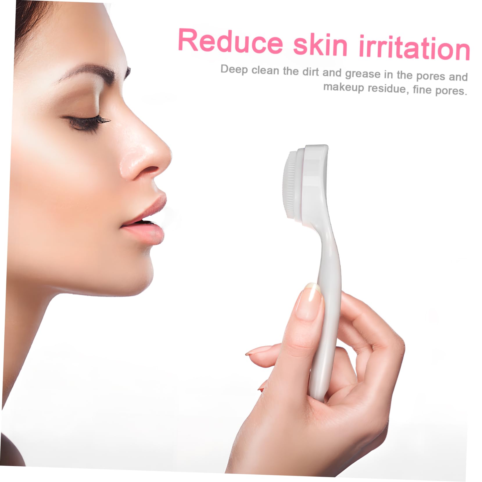 Mikinona 2 Pack Facial Cleansing Brush Exfoliating Face Brush Silicone Scrubber for Face Body