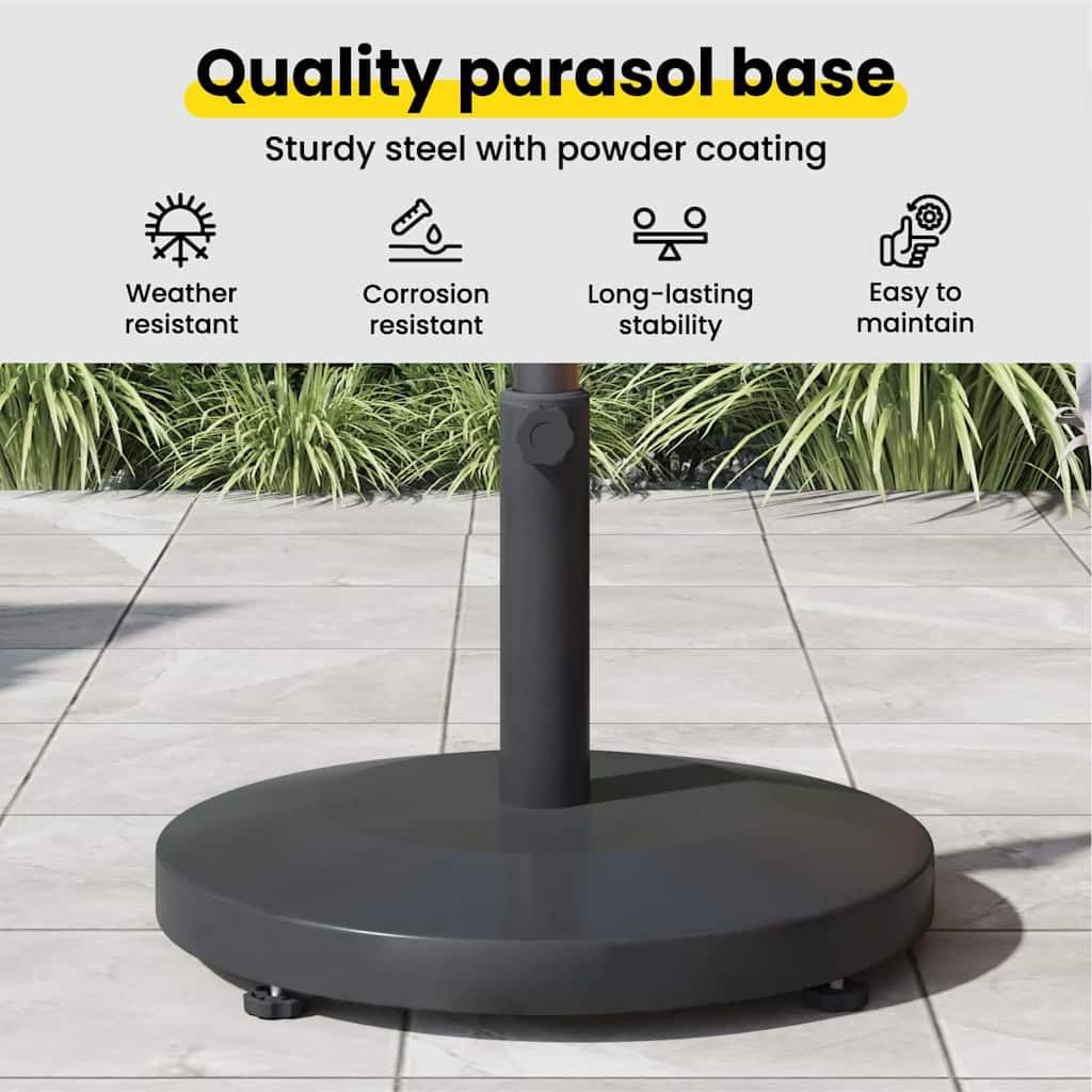 vidaXL Podstawa do parasola 24.6 kg ciemnoszary Okrągły