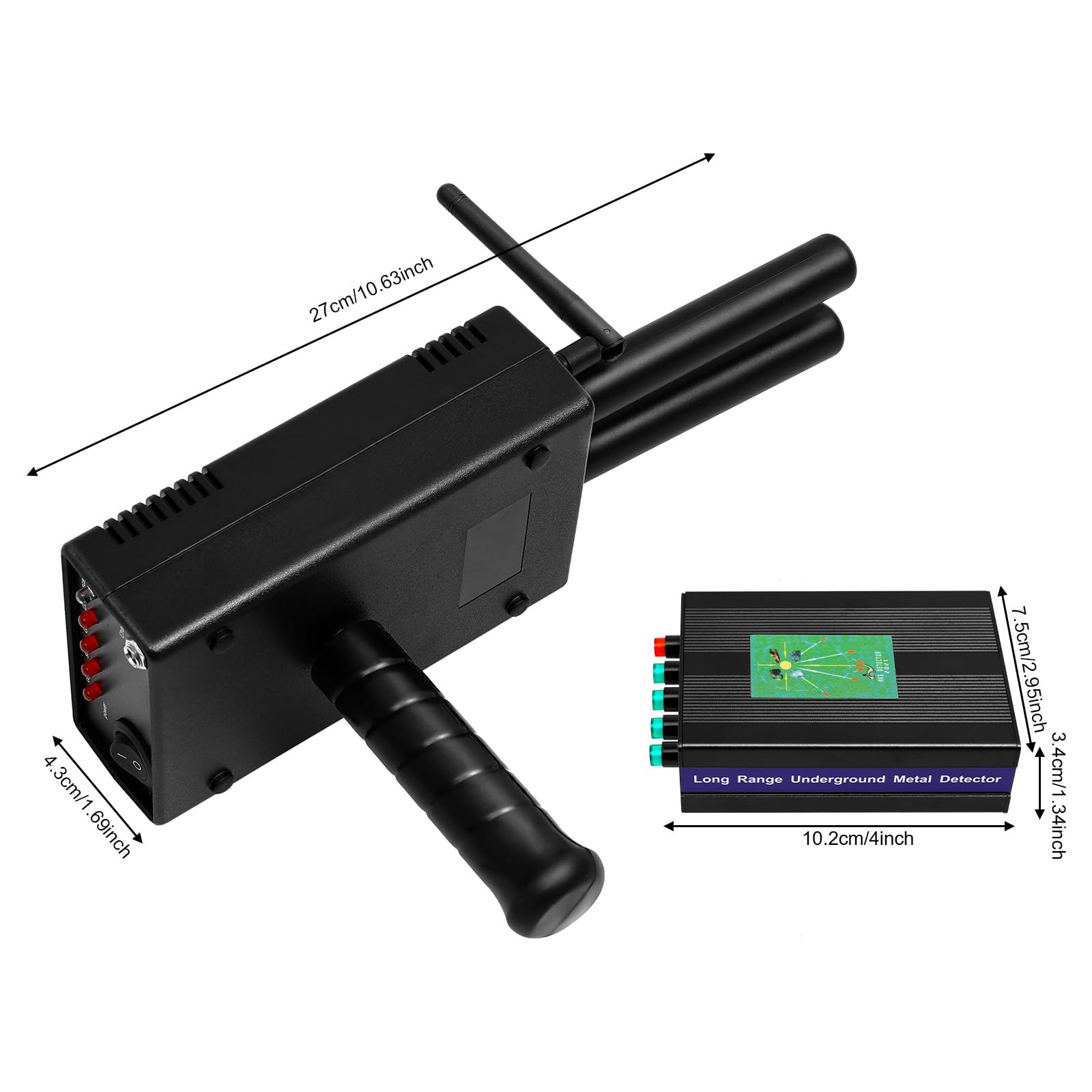 Metal Detector Professionale, Portata 1000m, Profondità 20m, Batteria Ricaricabile al Litio,Alta Precisione per Oro e Metalli, Rilevatore d'oro