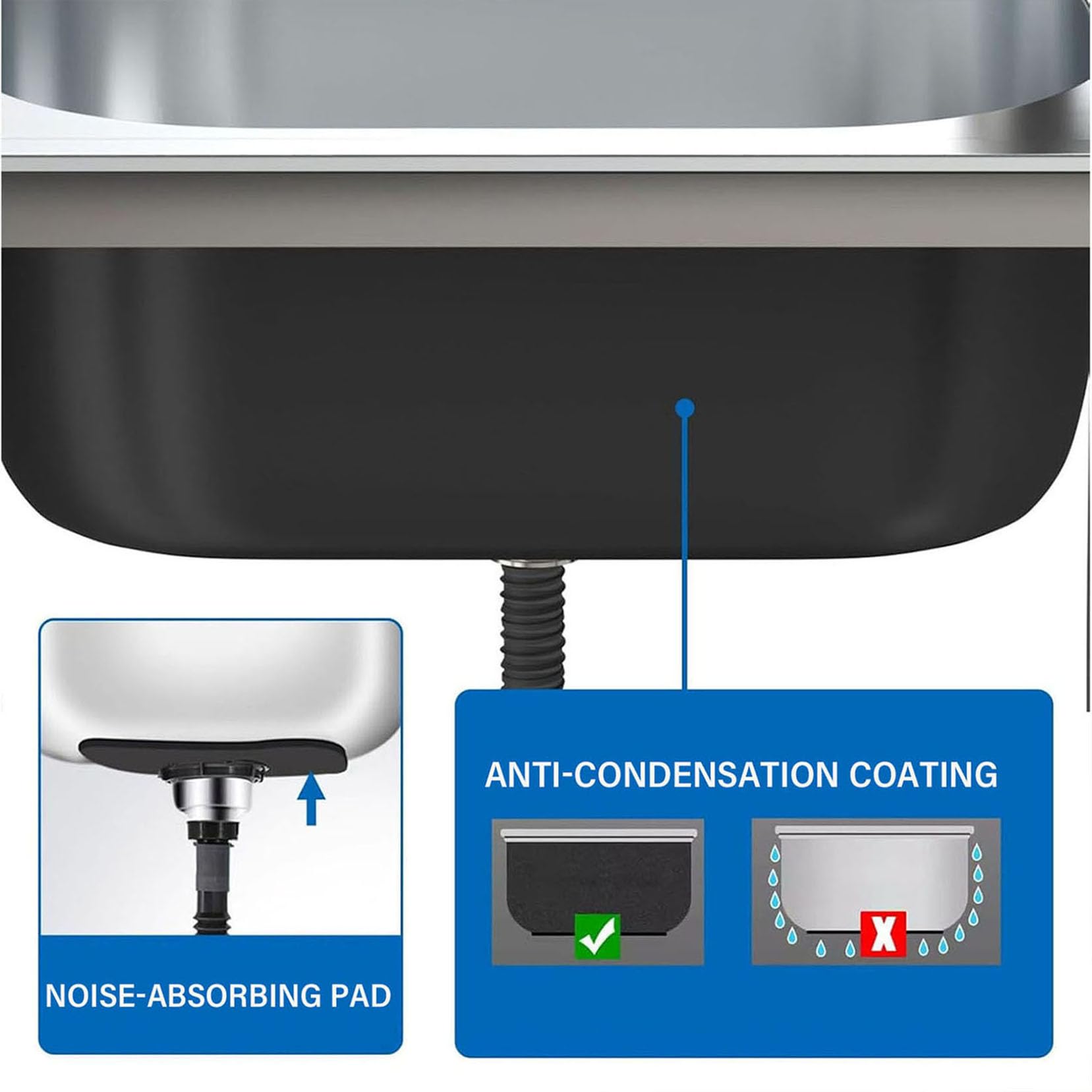 Fregadero De Cocina Exterior/Jardin Mueble Fregadero De Acero Inoxidable | Portatil Lavamanos Industriales con Grifo Estante Y Escurridor Pila De Lavar Para Garajes/Lavanderías/Restaurantes Comercial