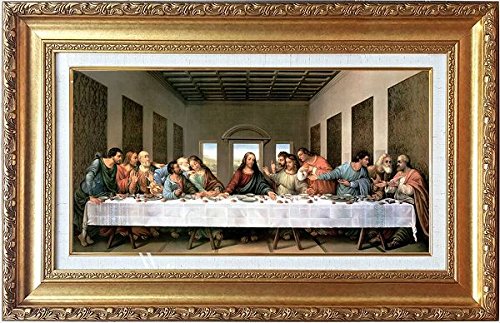 レオナルド・ダ・ヴィンチ［世界の名画コレクション］『最後の晩餐』複製画 人物画 宗教画 キリスト イエス・キリスト メシア 救世主 ユダ 聖書 最後のばんさん 食事風景 ダヴィンチコード イタリア ダヴィンチ ダビンチ【複製 絵画】【B2817】