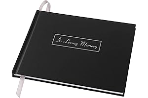 Funeral Registry Guest Book By Global Printed Products: 9"x7", Black