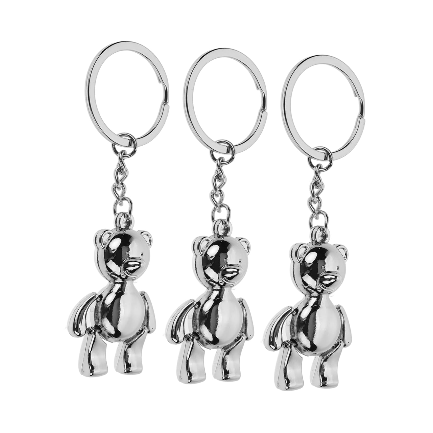 Orso Portachiavi Fascino Per La Chiave Mini Portachiavi Pendente Titolare Portachiavi Novità Simpatico Portachiavi Per Auto Portachiavi Da Boxe Lega Di Zinco Silver