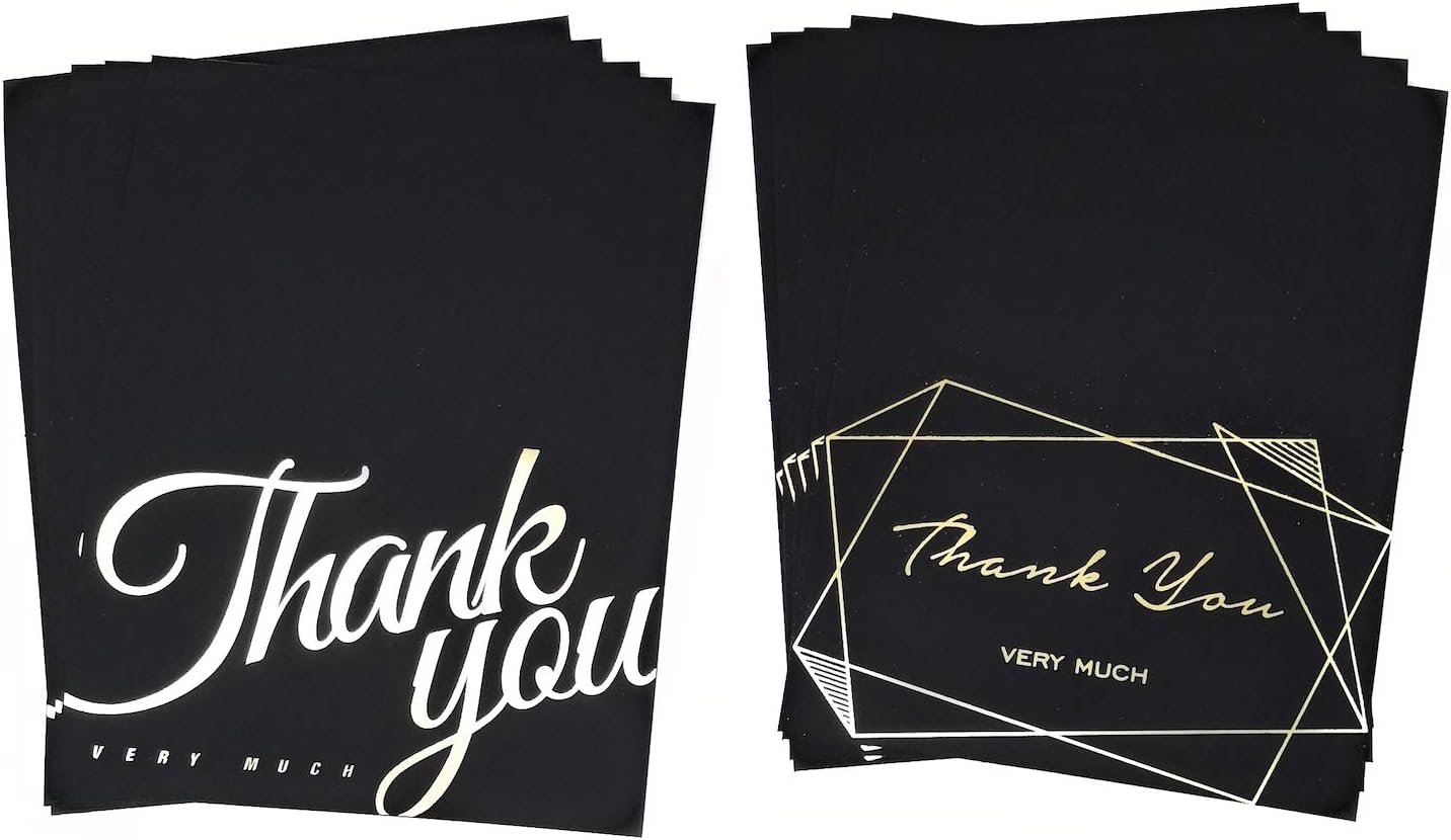 Hallmark Boxed Thank You Cards Gold Foil, Black & White, 40 Cards in 1 Design Amazon.co.uk