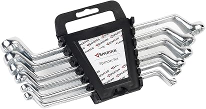 SPARTAN 6-Pcs Ring Spanner Set (6mm–17mm) | Strong Carbon Steel Wrench Set | Ideal for Home DIY, Cycle &amp; Car Maintenance, ...