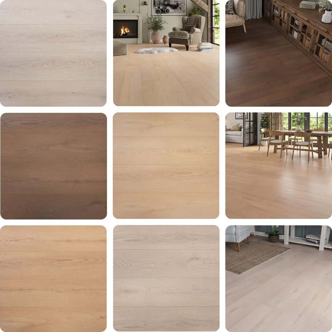 Laminate Flooring Durable 8mm Thick Planks – Modern Wood Effects, Easy Click Fit, Water-Resistant Laminate – Ideal for Living Room, Bedroom & Hallway Floors - 1.92m² Coverage Per Pack image