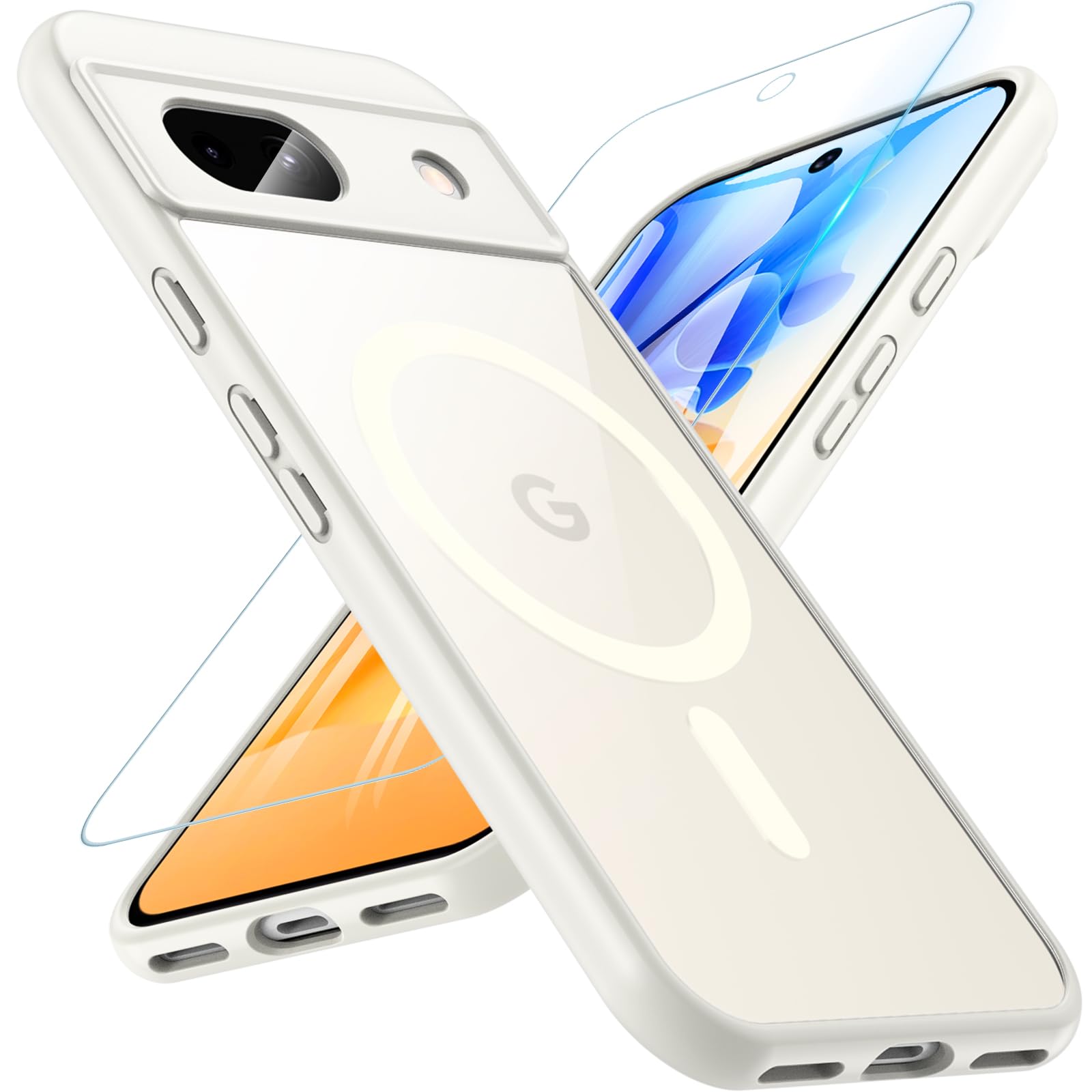 Amazon.co.jp: Google Pixel 8a ケース 【ガラスフィルム付き・MagSafe 