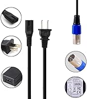 Vista 2 de Abakoo Cargador de batería de 24V 2A con conector XLR para Ezip Mountain Trailz S400 S500, Jazzy, Pride, S300 S350 S650, Ezip 400 500 650 750 900