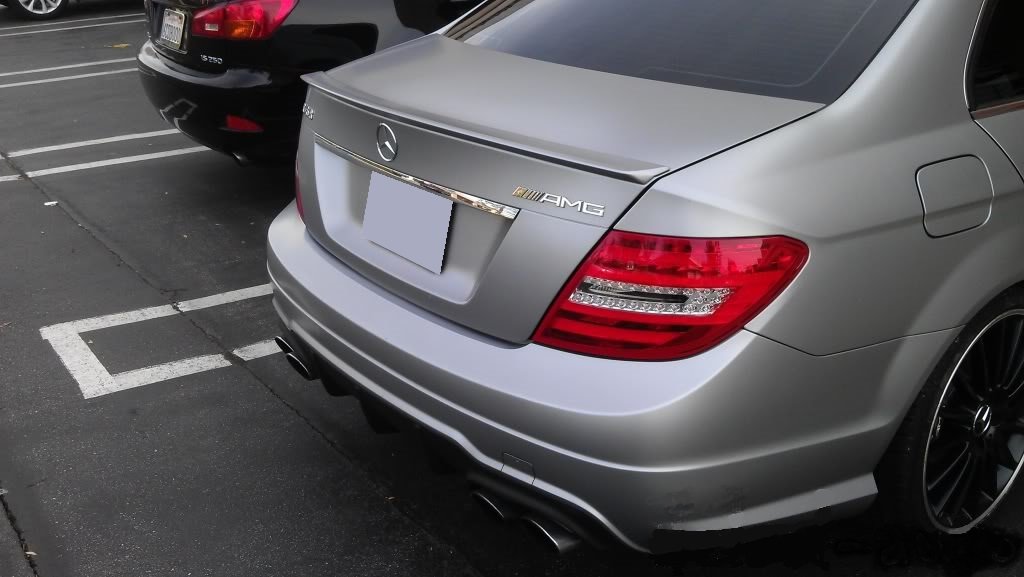 Painted 792 Palladium Silver Rear Lip Spoiler – Fits Mercedes Benz W212 Sedan, Adhesive Mount