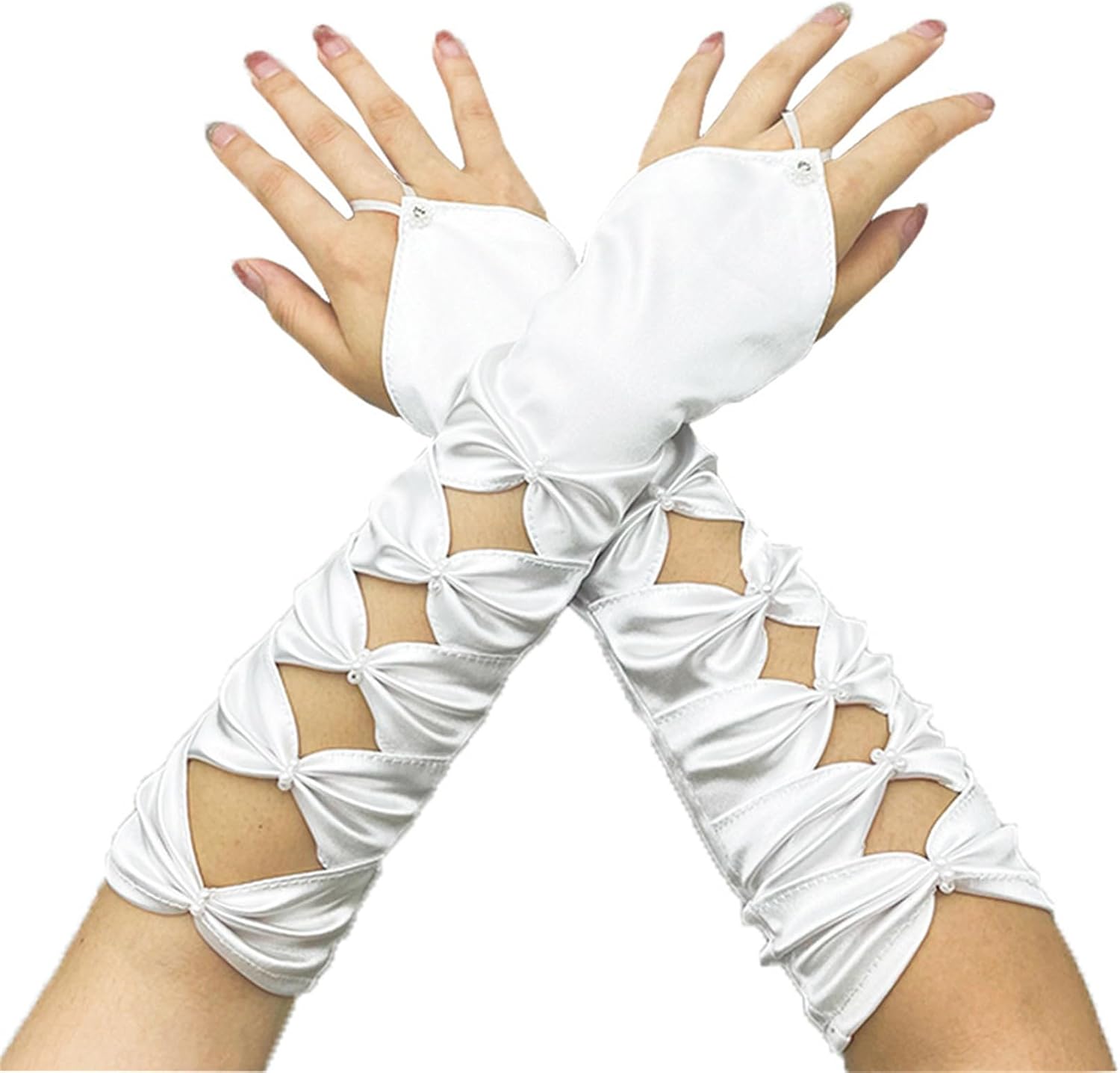 Elegant Cut Out Gloves for Women