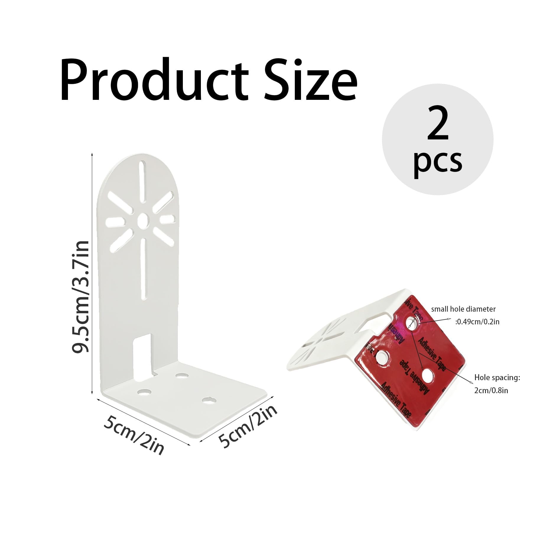 2PCS Soporte de Pared para Cámara de Vigilancia, Soporte Adhesivo Sin Taladro de Aluminio Sólido, Compatible con Mini Pan Tilt, Indoor Cam E220, Soporte Universal para Cámara