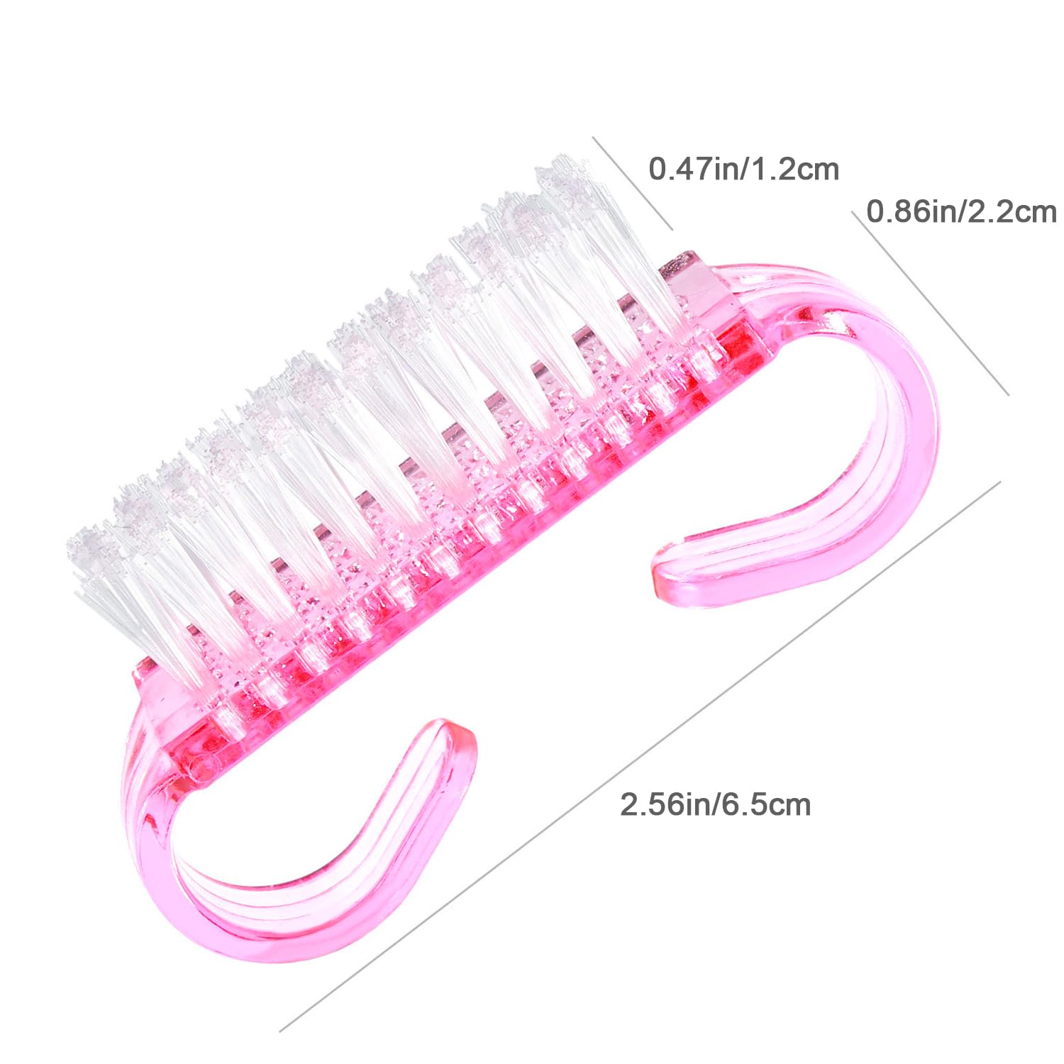 6 Pcs Nail Brush, Plastic Clean Brush, Hand Scrubbing Cleaning Brush, with Plastic Handle - Image 2
