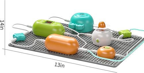 Miniatura 5 de SNAEN Circuitos de más de 300 proyectos de circuitos para niños, kit de exploración de electrónica, bloques electrónicos de bricolaje, 31 piezas de