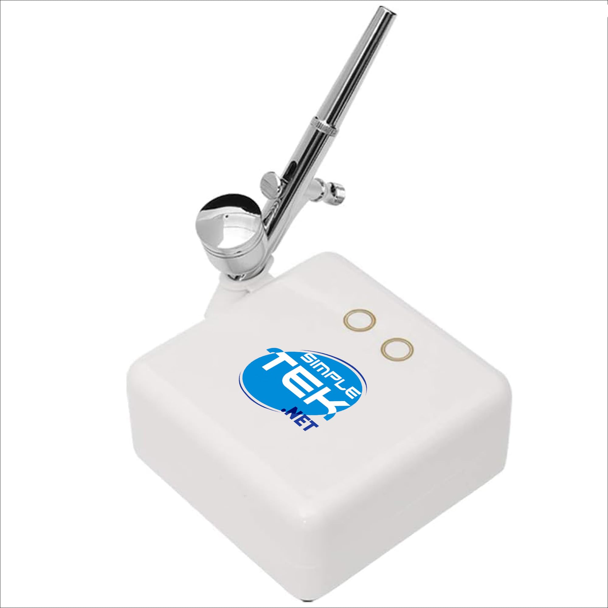 Kit aérographe blanc à action unique SIMPLETEK avec pinceaux et compte-gouttes