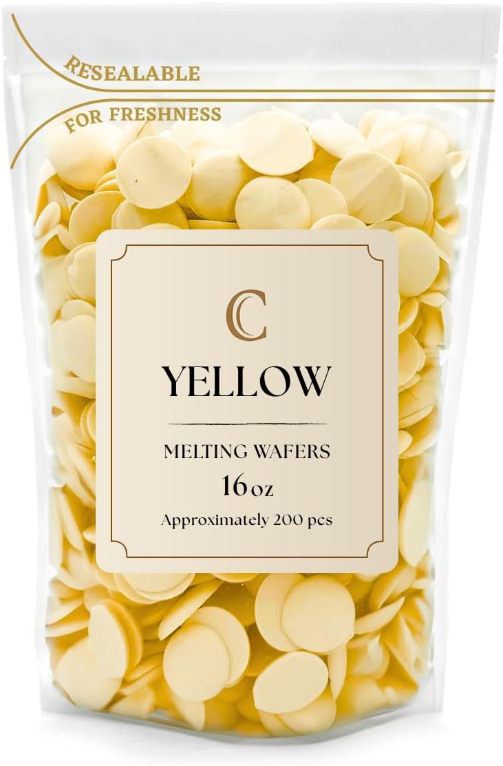 Merckens Chocolate Melting Wafers Bulk Bag Perfect For Dipping, Deserts, Baking And More (1 Pound, Yellow)