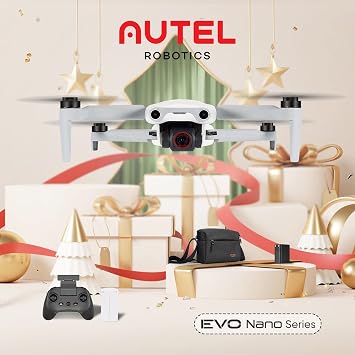 Autel Robotics EVO Nano Plus Premium Bundle,249g Mini Professional Drone with 4K RYYB HDR Camera, 50 MP Photos, 1/1.28 CMOS, No Geo-Fencing, EVO Nano+ Extra 64G SD Fly More Combo (White)