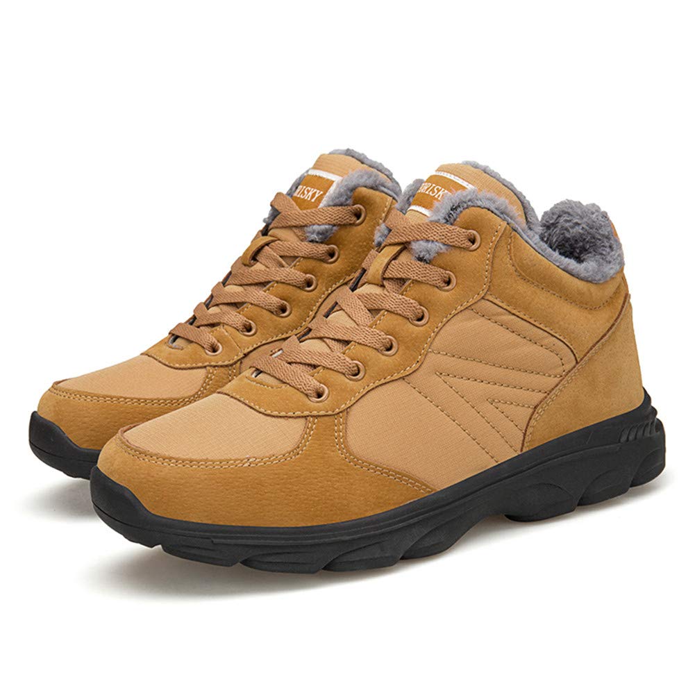 Axcone Stivali Uomo Donna Invernali Impermeabili Trekking Outdoor Caldo Cotone Scarpe Piatto Caviglia Stivaletti Neve - Rosso Marrone Blu Nero Grigio 36-48EU