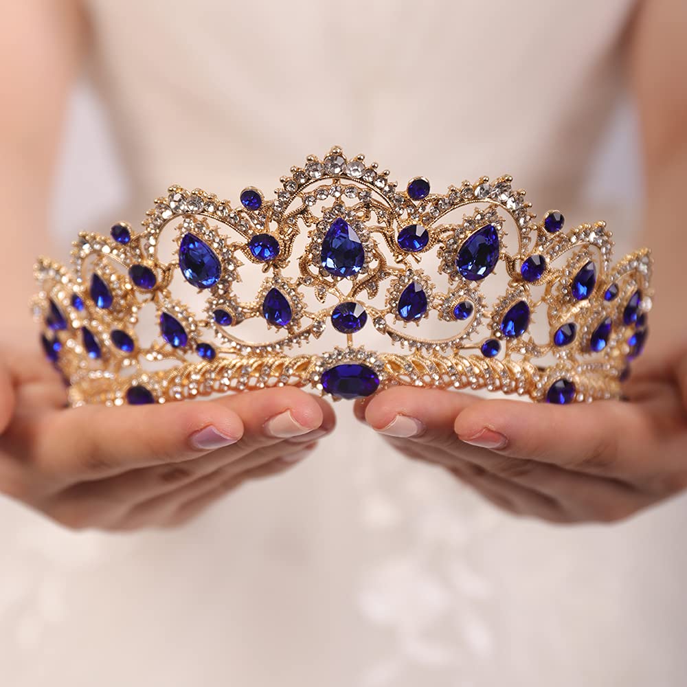 Couronne Princesse Strass Or - Diadème Femme/enfant, Taille Unique, Pour Mariage, Anniversaire, Fête