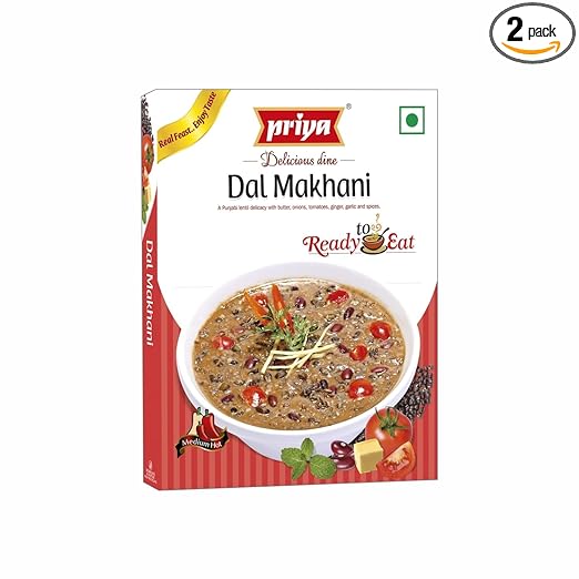Authentic Ready to Eat Dal Makhani - 300g (Pack of 2) - Creamy and Flavorful Indian Delight | Easy To Cook |