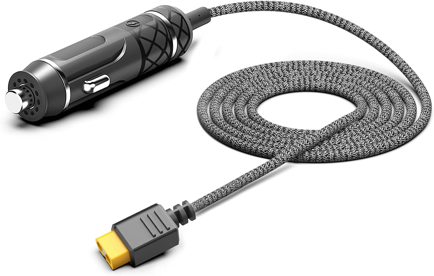 DC 12V/24V XT60 Car Charger DC Adapter for Ecoflow Delta/River/River 2 Series, Bluetti EB55, Anker 757/767 Portable Power Station 1.5M 16AWG Cigarette Lighter to XT60 Plug Power Supply Cord
