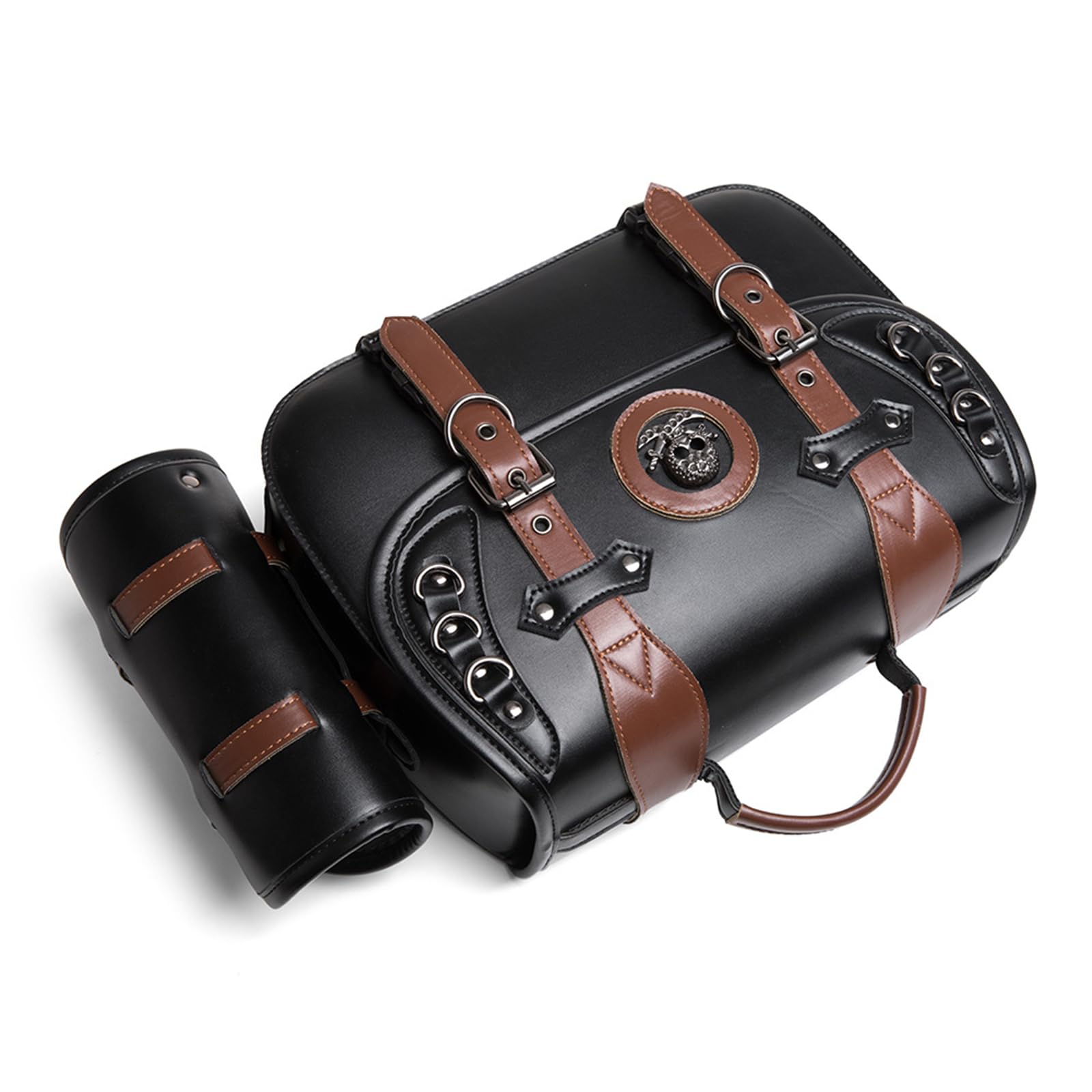 Allgemeine Satteltaschen PU Leder wasserdichte Seitentasche Pendler Motorradtaschen Einfach Zu Verwenden Für Fahrräder PU Leder Satteltaschen