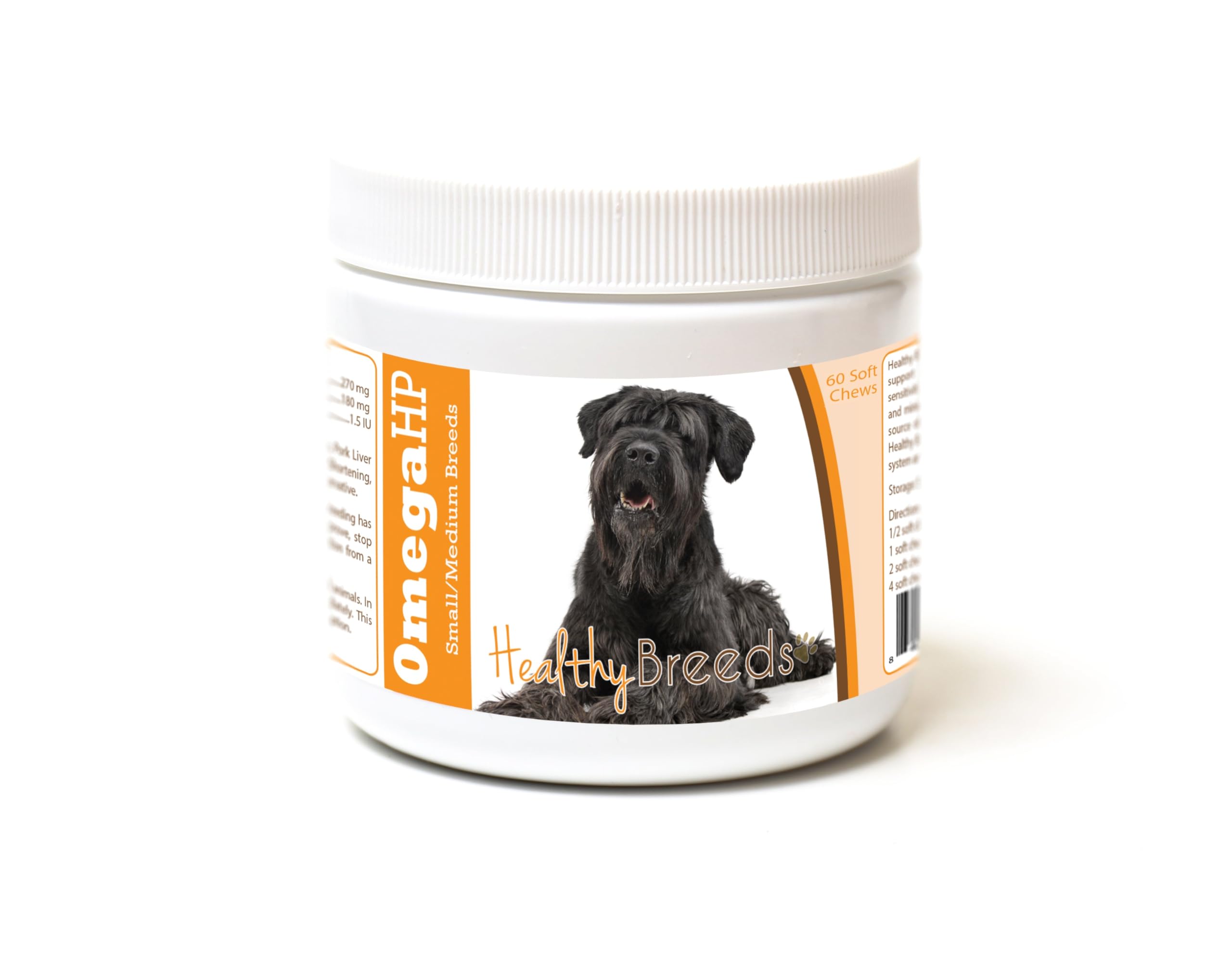 Healthy Breeds Black Russian Terrier Omega HP Fatty Acid Skin and Coat Support Soft Chews 60 Count