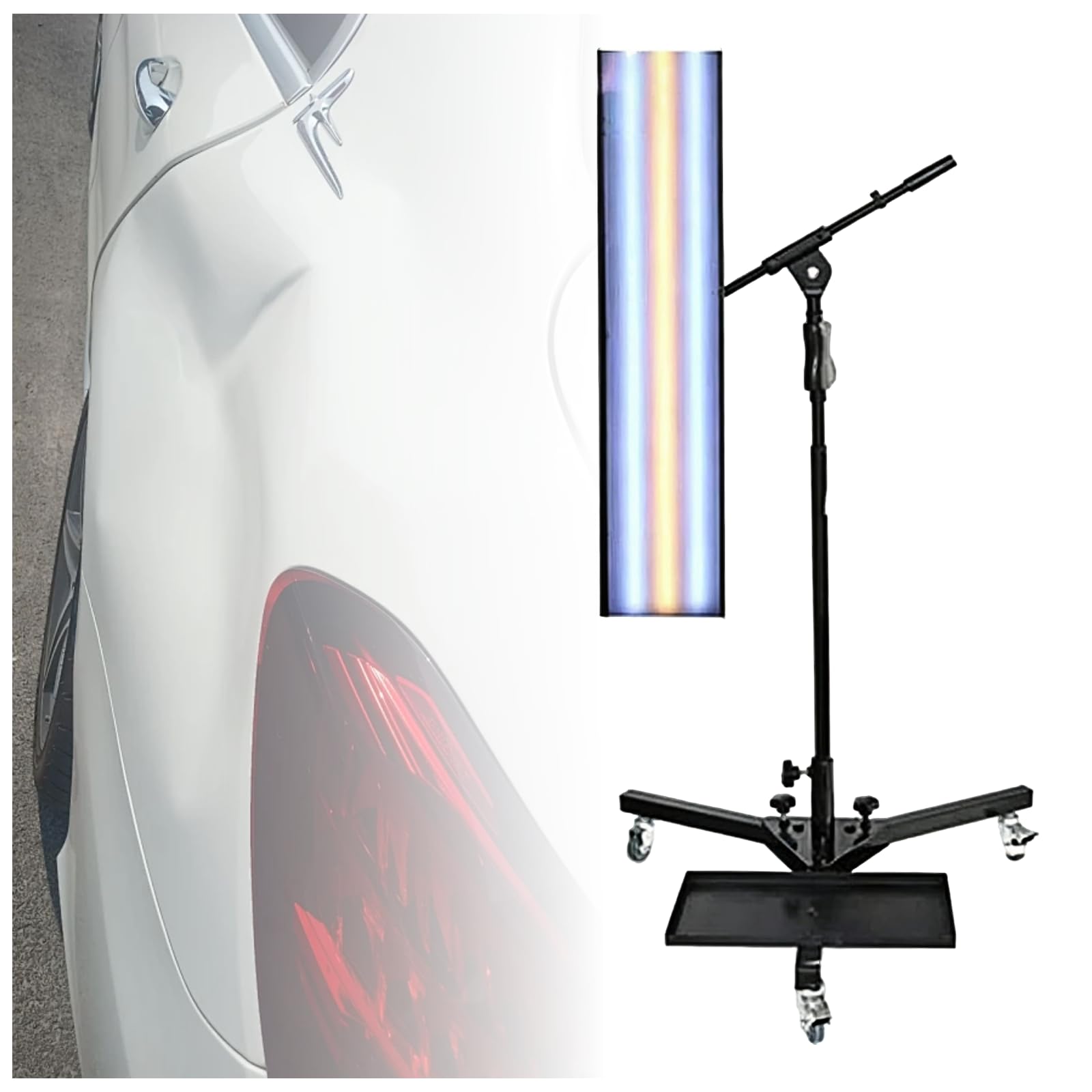 Lampa PDR do naprawy wgnieceń w samochodzie, z regulowanym uchwytem, ​​zestaw reflektorów do usuwania wgnieceń, narzędzia do usuwania rys po gradzie