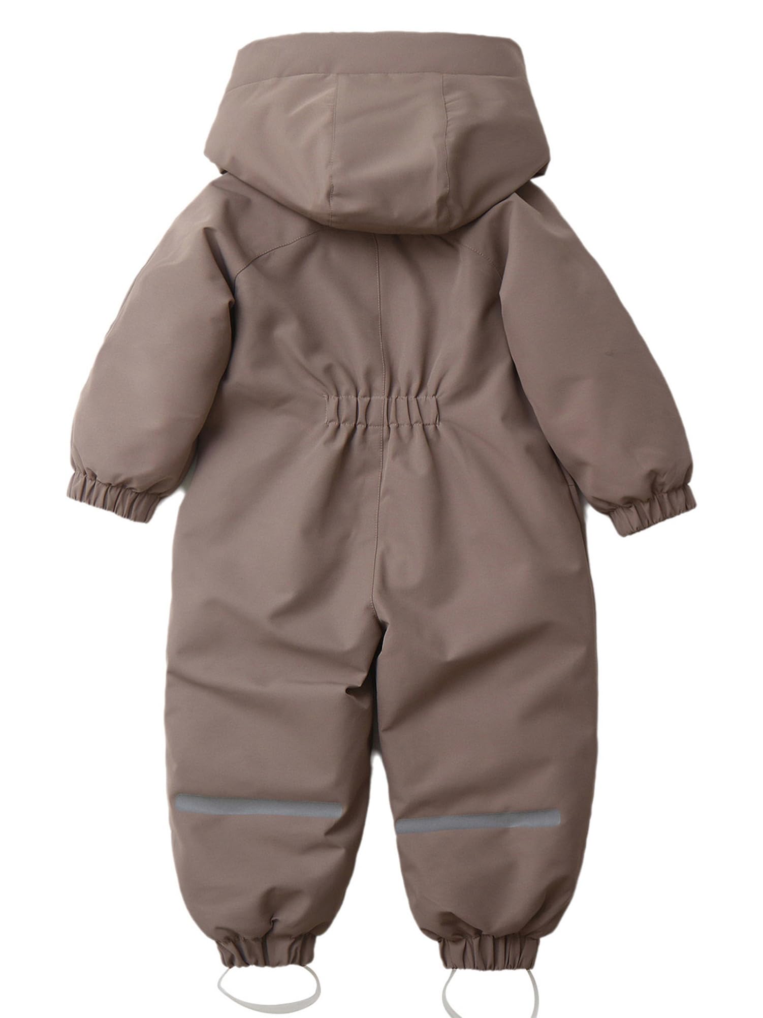 CHICTRY Tuta da Neve Intera per Neonato Neonata Pagliaccetto con Cappuccio Body in Pile Overall Jumpsuit Manica Lunca con Zip Tuta Invernale Snowsuit Marrone 3-4 anni