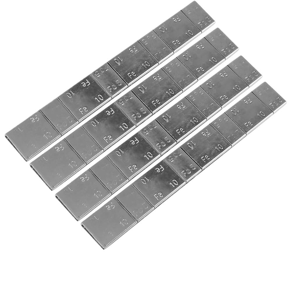 Samoprzylepne ciężarki do kół 32 szt. 5g/10g pasują do felg aluminiowych samochodów/motocykli | Samoprzylepne klocki wyważające do opon 5g 10g – wstępnie przycięte do wyważania felg aluminiowych