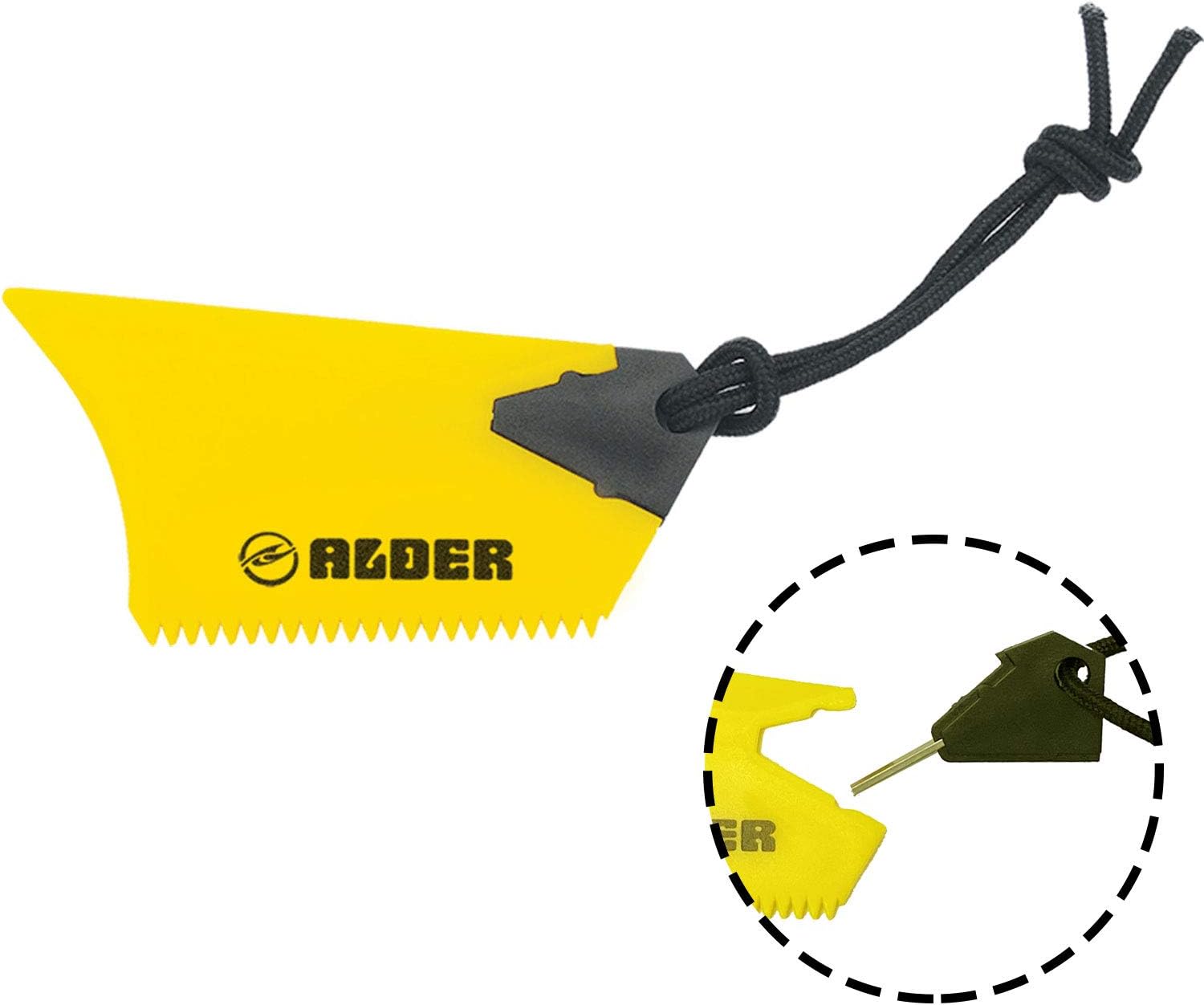 Alder Surfboard Wax Comb & Fin Key Set - Yellow