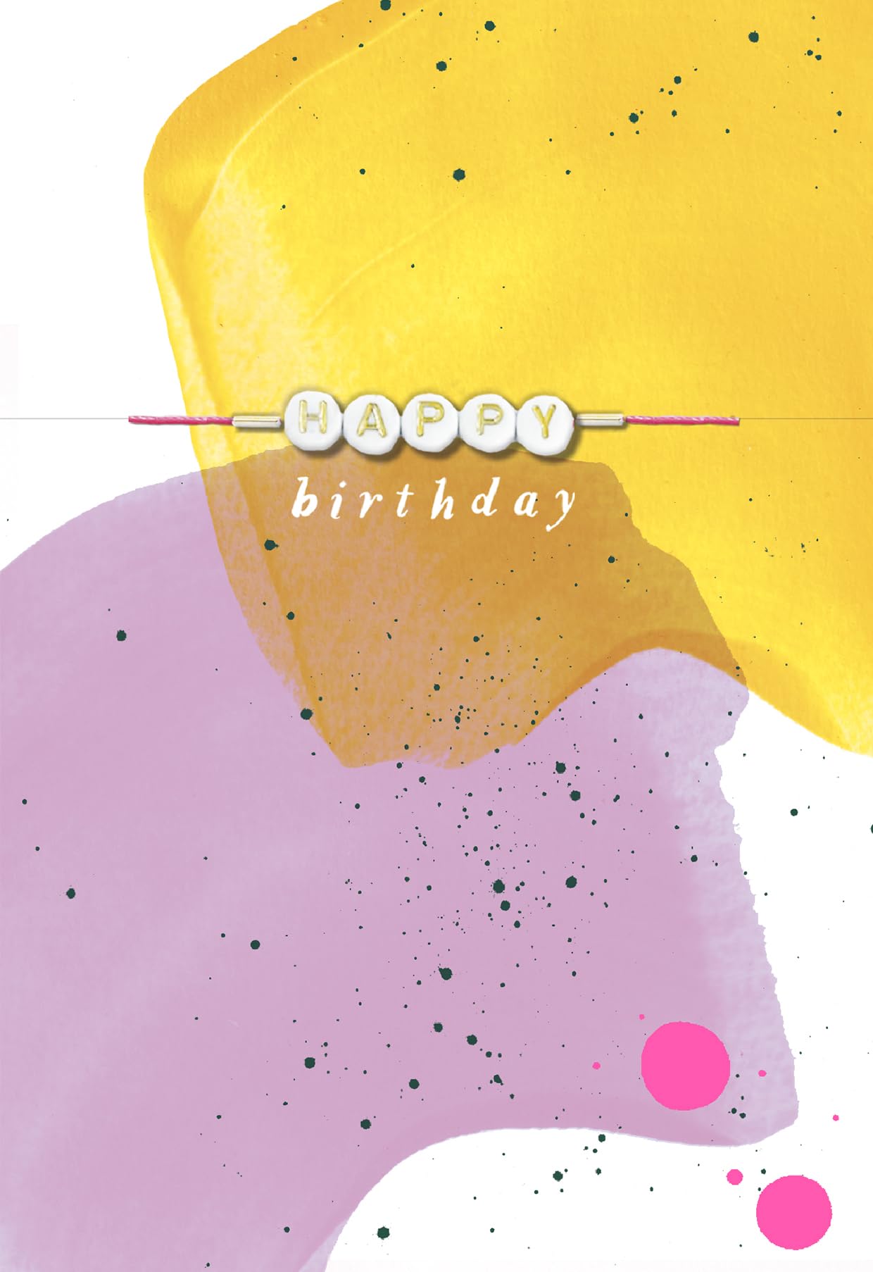 Hotchpotch Cute Birthday Card With Detachable 'Swiftie Inspired' Bracelet Spelling Out 'Happy'