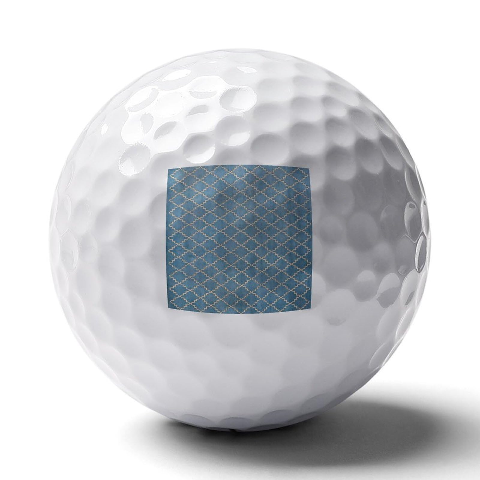 Blue Golden Diamond Pattern Logo Golf Balls Personalized Ball Custom for Men Women Boyfriend Husband