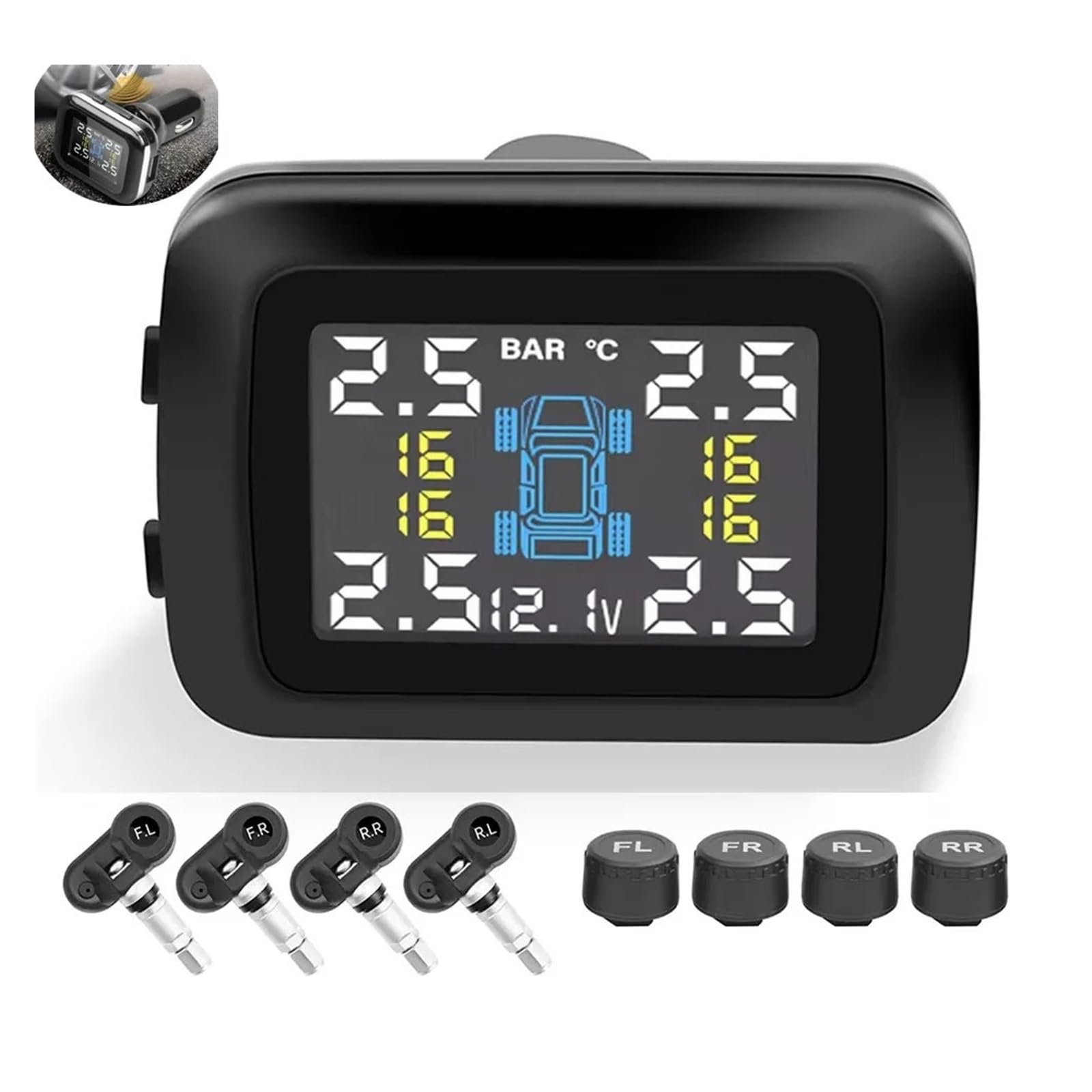 Capteur Pression Pneu Voiture Alarme Système Surveillance Pression