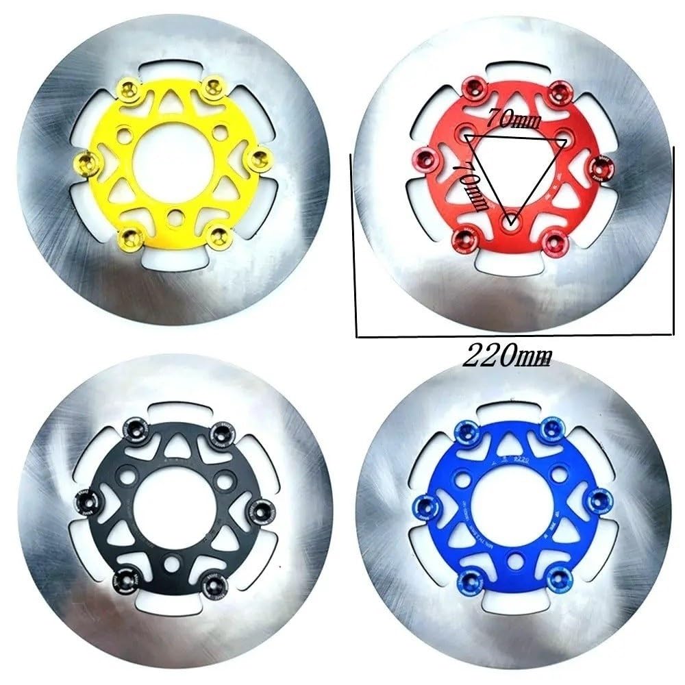 Dischi Freno Moto Universale 220 * 70mm 3 Fori Disco Flottante Moto Anteriore Freno Posteriore Per RSZ JOG FORCE Per M3 Scooter Dirt Bike Accessori
