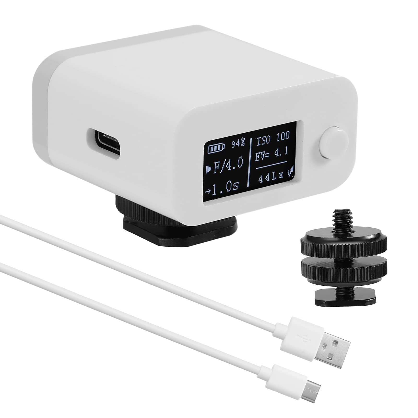 TTartisan Medidor De Luz II | Fotómetro Compacto Con Dial De 23 Pasos Y Zapata Fría Ajustable, Batería Reemplazable (Negro)