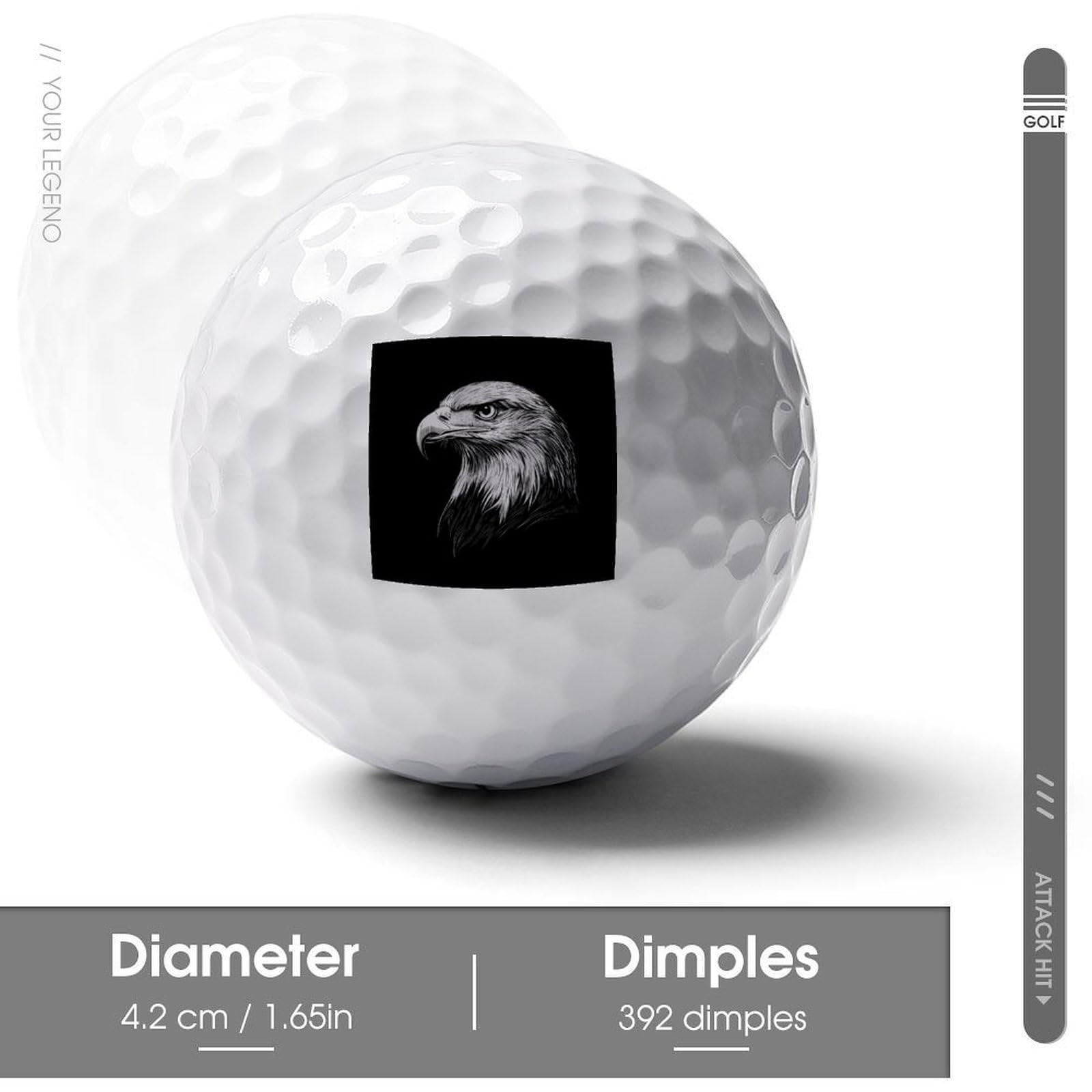 Animal Eagles Custom Golf Ball Soft Practice Golf Balls Performance Distance and Speed for Indoor Outdoor