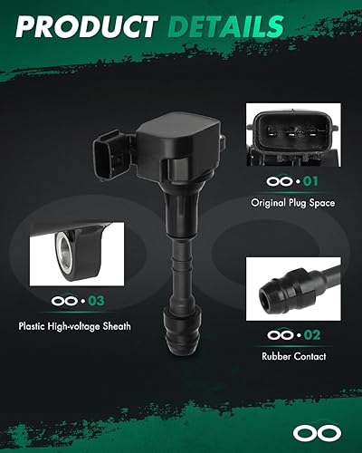 Miniatura 3 de SCITOO Bobinas de encendido Paquete de bobinas de iridio bujías para Nissan 2002-2012 para Nissan para Infiniti para Maxima para Murano para