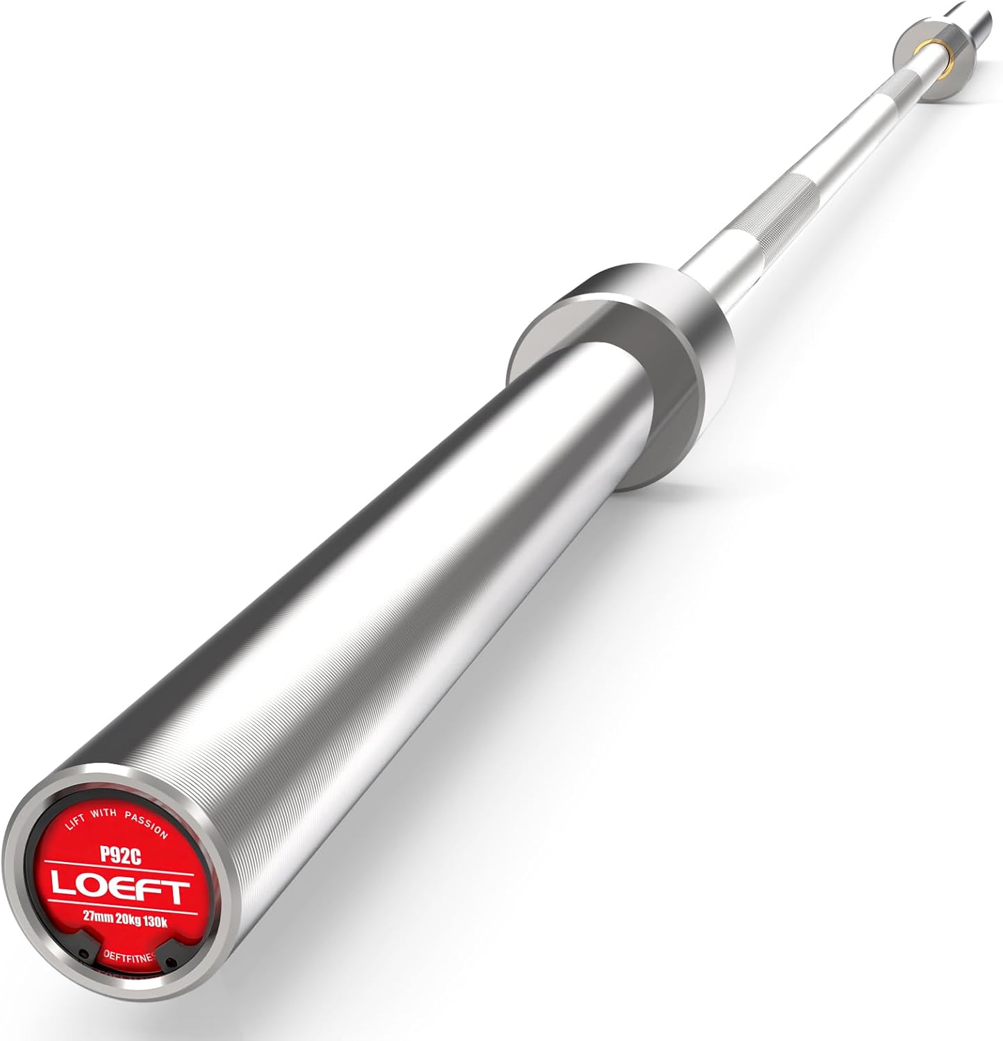 Professional Deadlift Bar, 92in 27MM Deadlift Barbell for Powerlifting, Barbell for 45lb 1500 lbs Weight Capacity 190K PSI, Enhanced Flex Weight Bar Fit 2" Weights