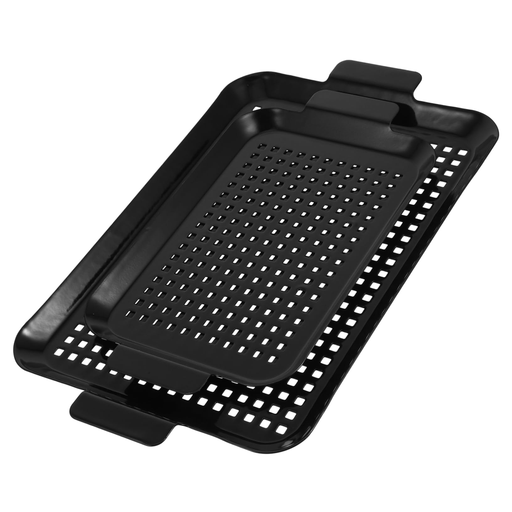 TOYANDONA 2piezas Placa De Parrilla Antiadherente con Agujeros Bandeja Resistente para Hornear para Pescado Carne Camarones y Verduras Exteriores