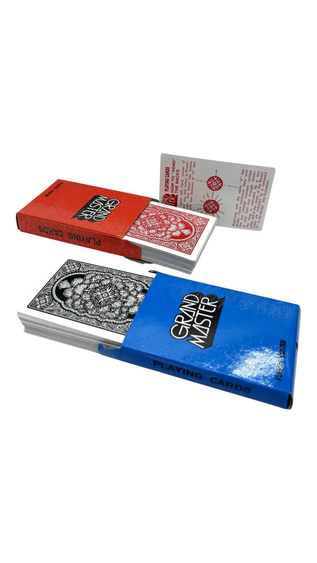 New Card Grand Master Marked Card Deck Set of 2 for Magicians, Mentalists, and Trick Performers - Color as per Availability