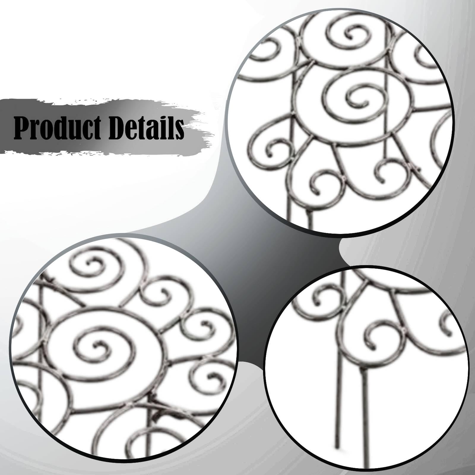 kowaku Tuteur en Fer pour Plantes, Support Décoratif pour Plantes D'intérieur et D'extérieur, Tuteur pour Ou de Parc, 44cmx44cm