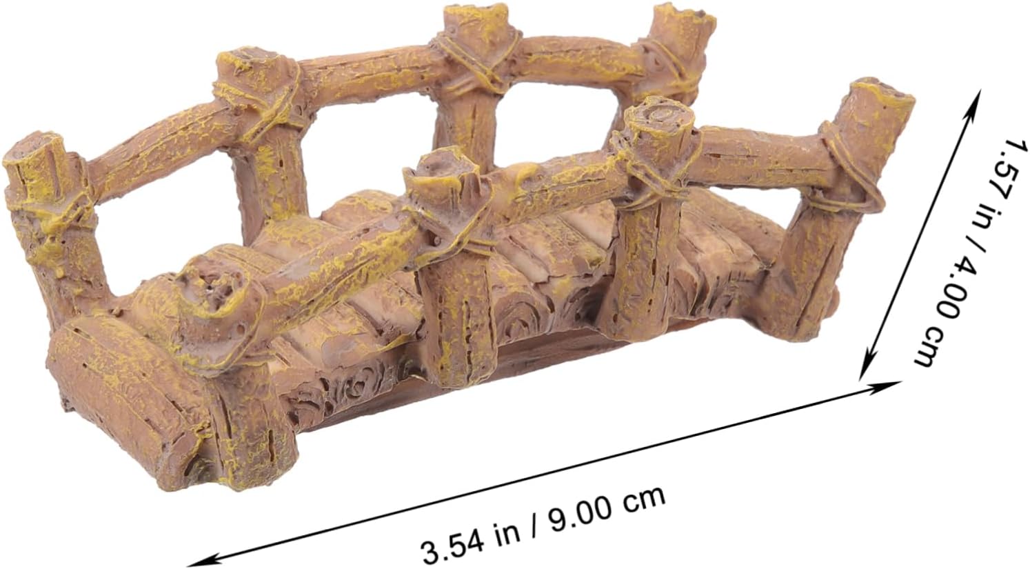 YARNOW Miniature Wooden Bridge Sand Tray Prop for Therapy Decorative Resin Garden Bridge Model Psychological Play Set for Adults and Children in Home and Garden