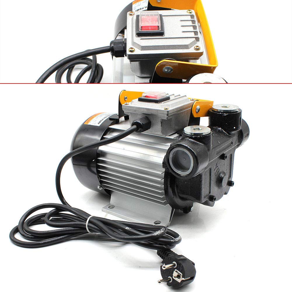 Pompa elettrica per carburante YUNRUX 230V 550W Pompa di trasferimento Pompa per olio combustibile Pompa diesel Autoadescanti Pompa di aspirazione olio 60L/Min