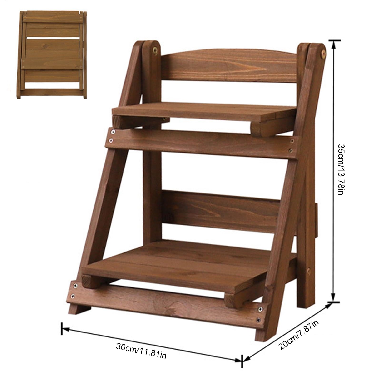 Support pour en bois – Support d'étagère échelle rustique pour