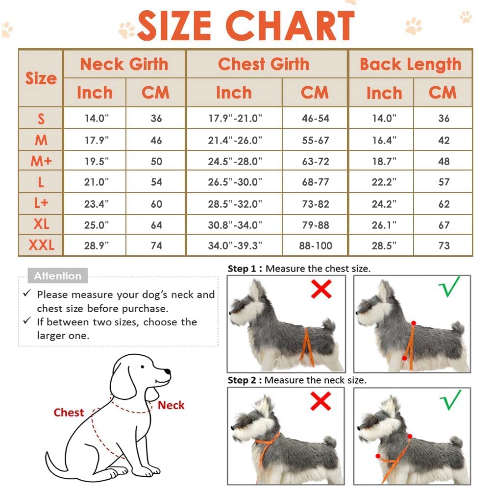 SlowTon Manteau d'hiver de Chien, Veste Polaire extérieure doublée en Laine Polaire Chaude pour Chien avec col roulé écharpe Gilet réfléchissant Ajustable Gilet imperméable pour Chiot