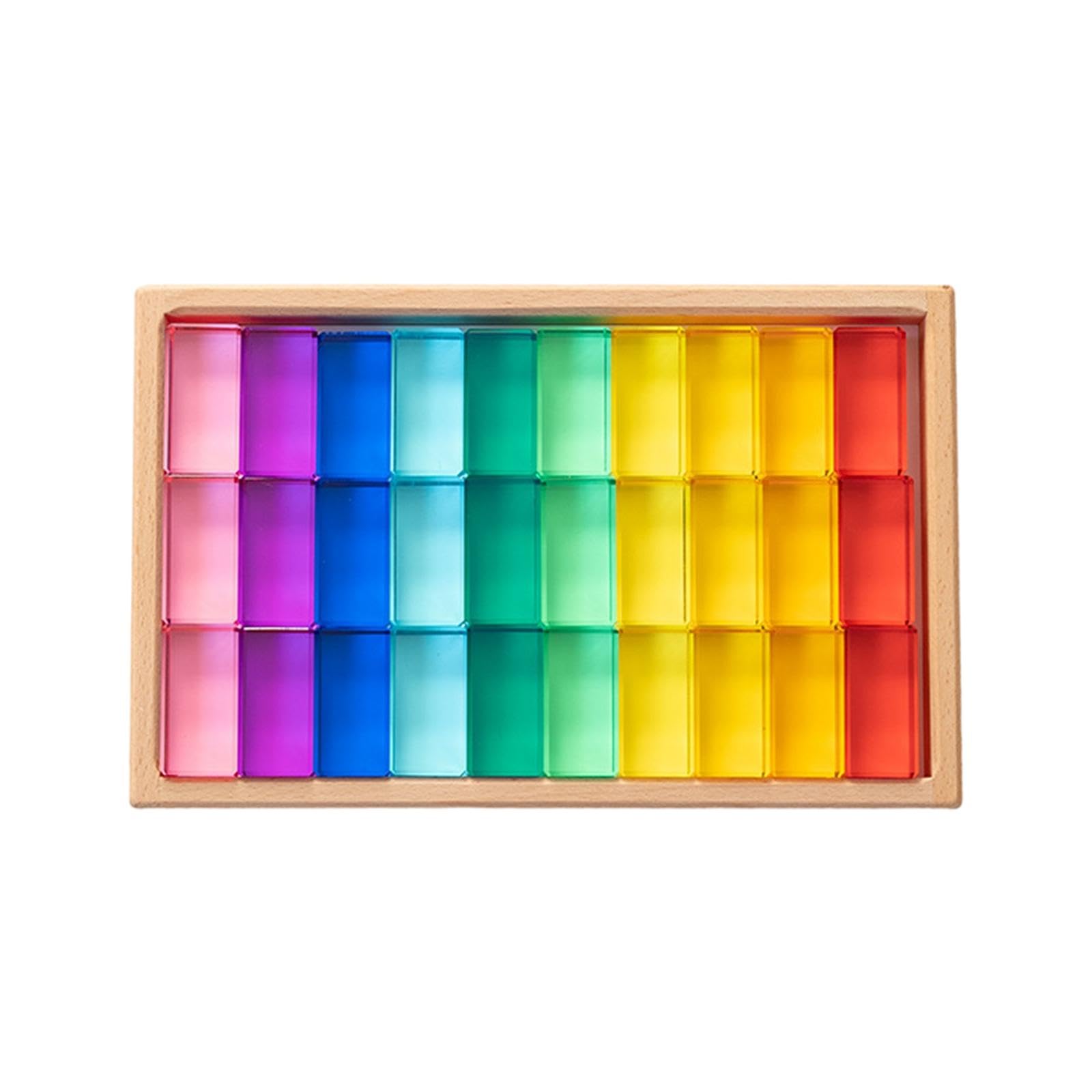 Gemme Acriliche Arcobaleno, Gemme Arcobaleno, Giocattolo Impilabile, Blocchi da Costruzione per Compleanno, 30 Pezzi