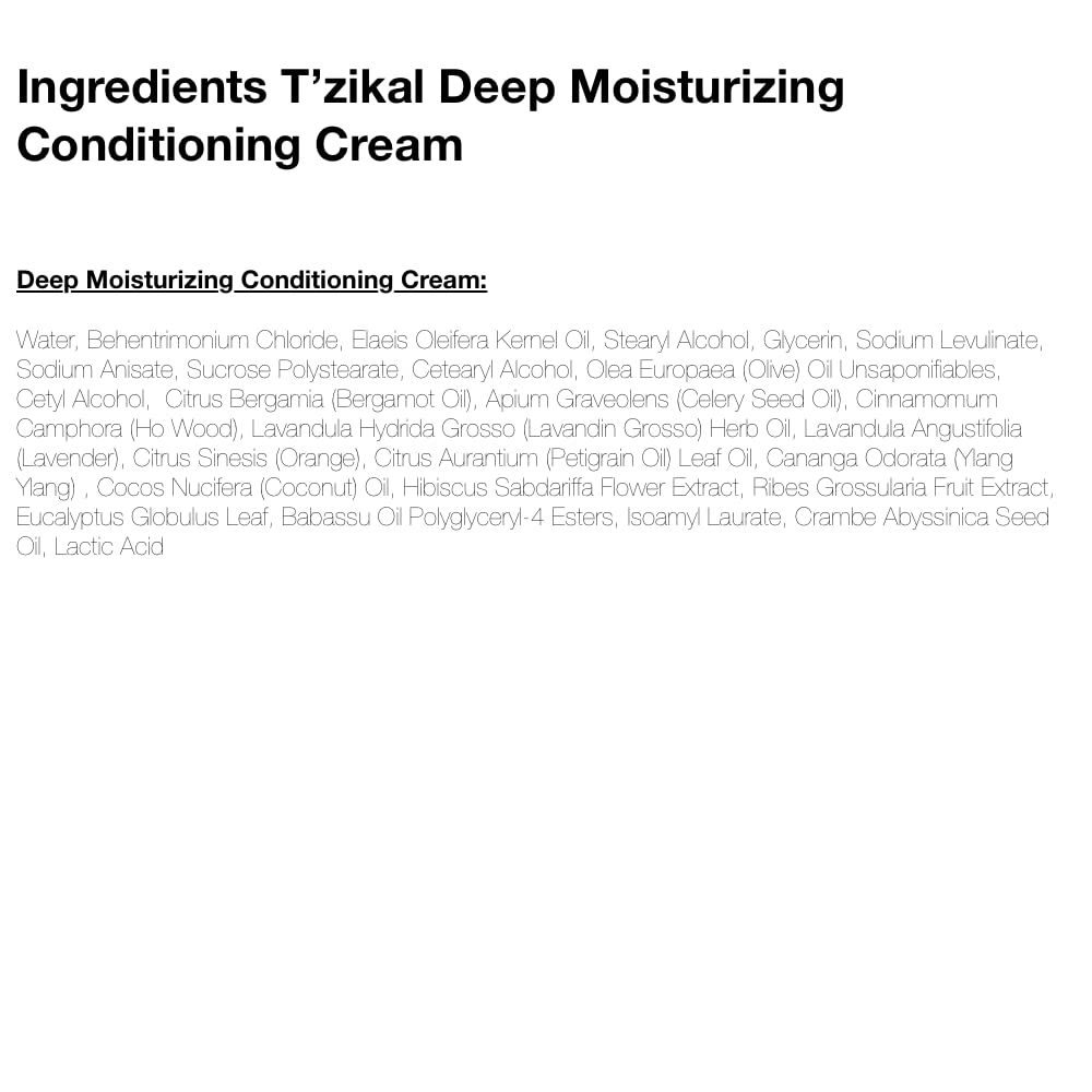 T’zikal Deep Moisturizing Conditioning Cream with Ojon Oil - Travel Size Leave In Conditioner for Curly Hair - Hair Treatment for Dry Damaged Hair and Natural 4C Hair - Sulfate Free Conditioner - Image 5