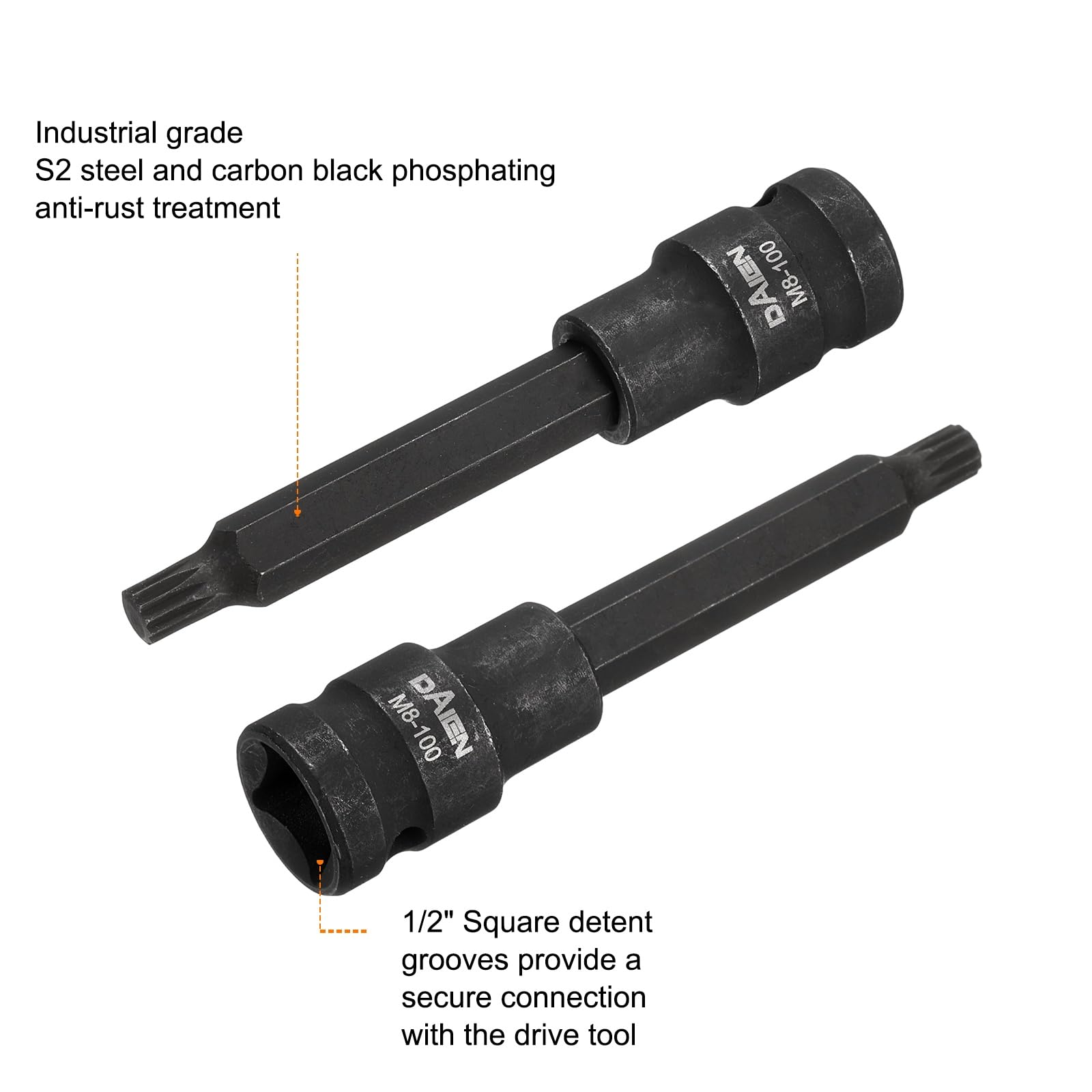 Nanon 10Pcs Xzn 12 Point Mm Triple Square Spline Bit Socket S2 Steel 4 - View #12